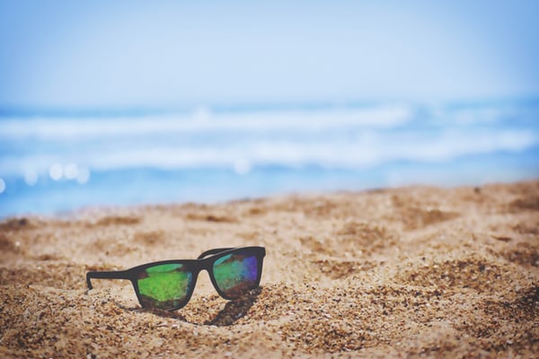 Beach with sunglasses